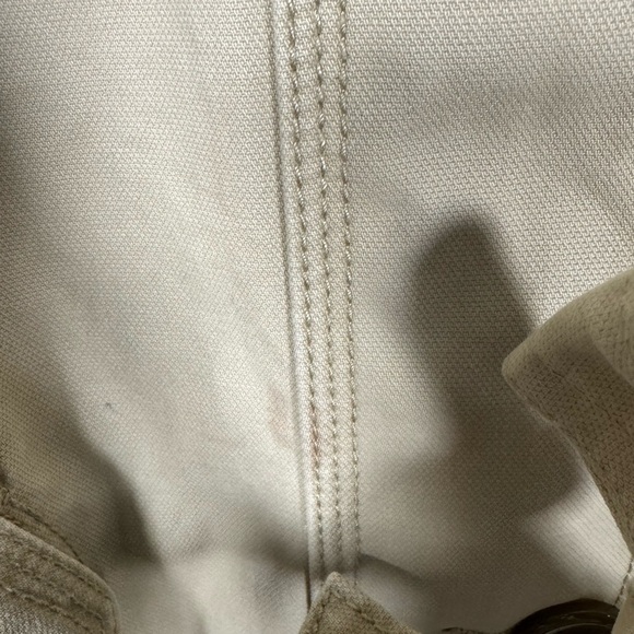 GAP Vintage Y2K Khaki Trench Coat Carmel Tan Button Zipper Combo Womens Small - Picture 6 of 9